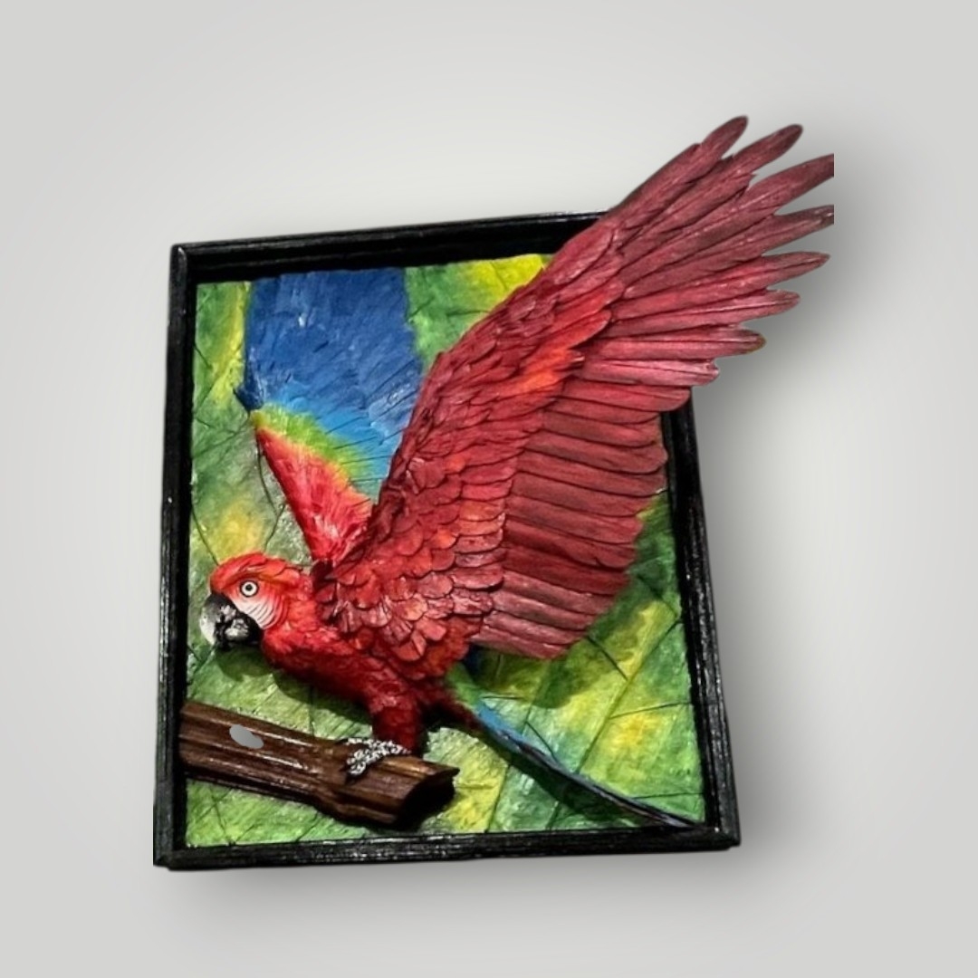 Quadro Arara Vermelha